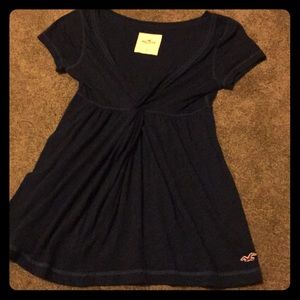 Hollister navy blouse